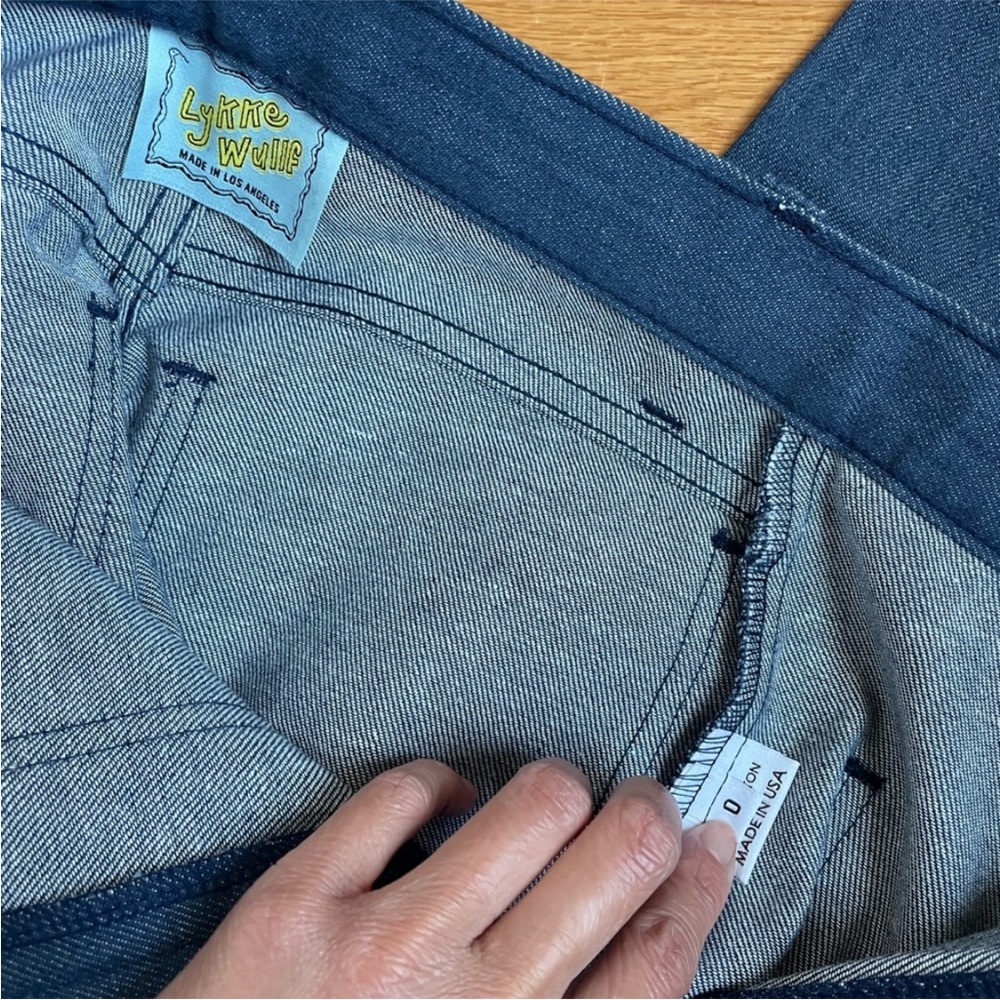 Women’s Straight Leg Denim Pants - Blue - Picture 3 of 4